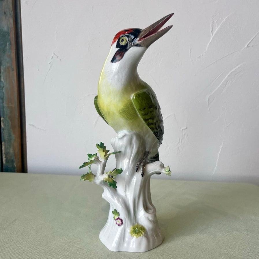 マイセン (Meissen) アンティーク 動物置物 キツツキ