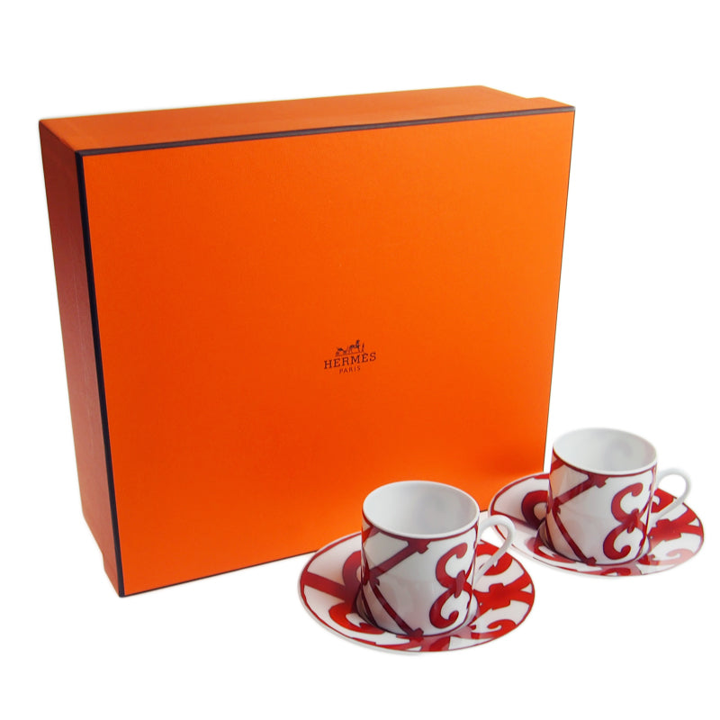 エルメス (HERMES) ガダルキヴィール コーヒーカップ＆ソーサーペア 11017P2