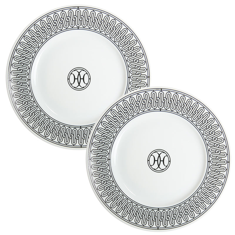 エルメス (HERMES) H（アッシュ）デコ デザートプレート 22.5cm ペア