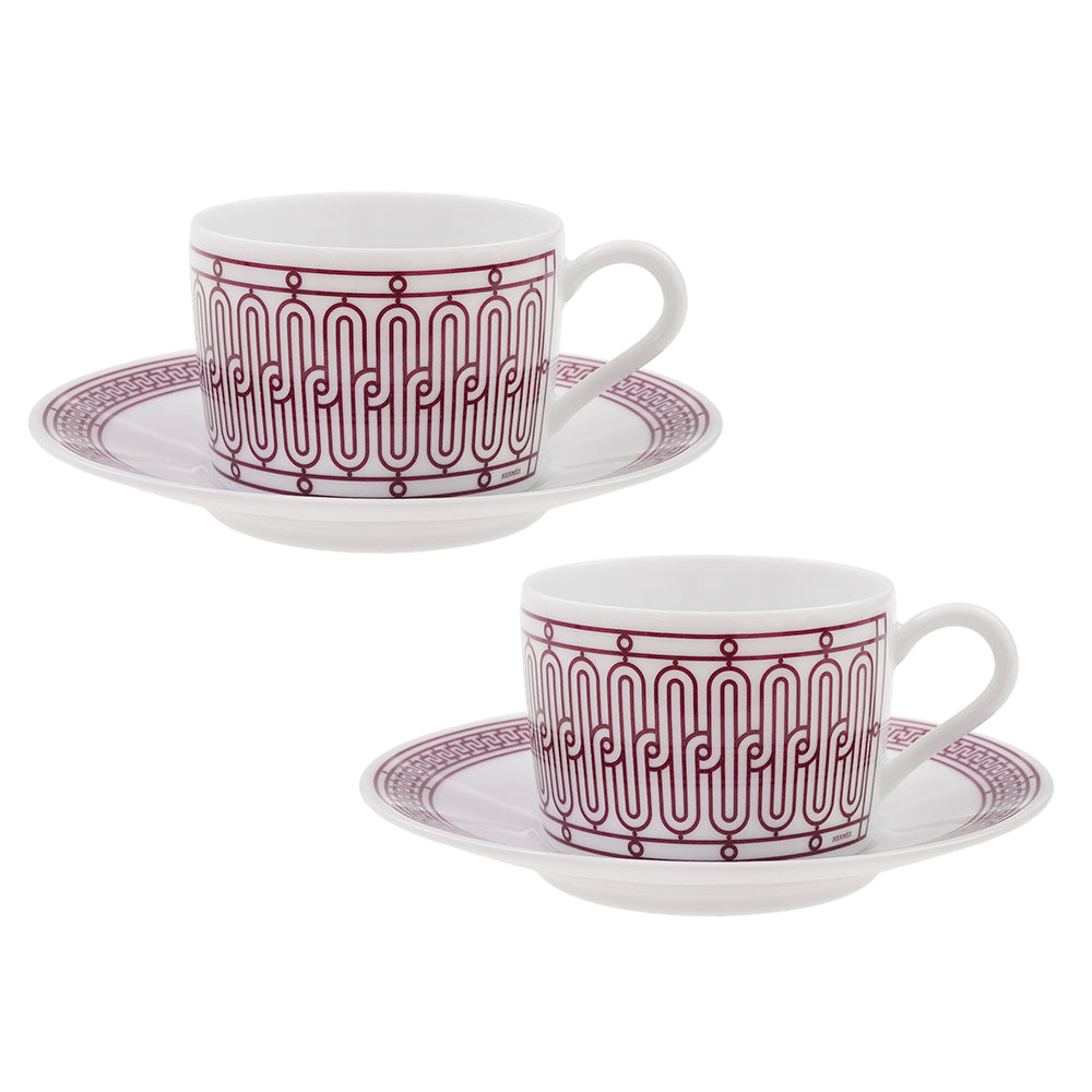 エルメス (HERMES) H（アッシュ）デコ ティーカップ&ソーサー ペア 120ml