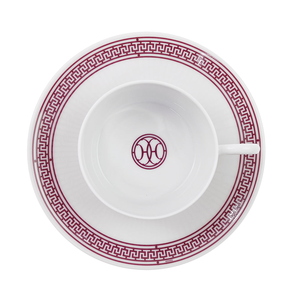 エルメス (HERMES) H（アッシュ）デコ ティーカップ&ソーサー ペア 120ml