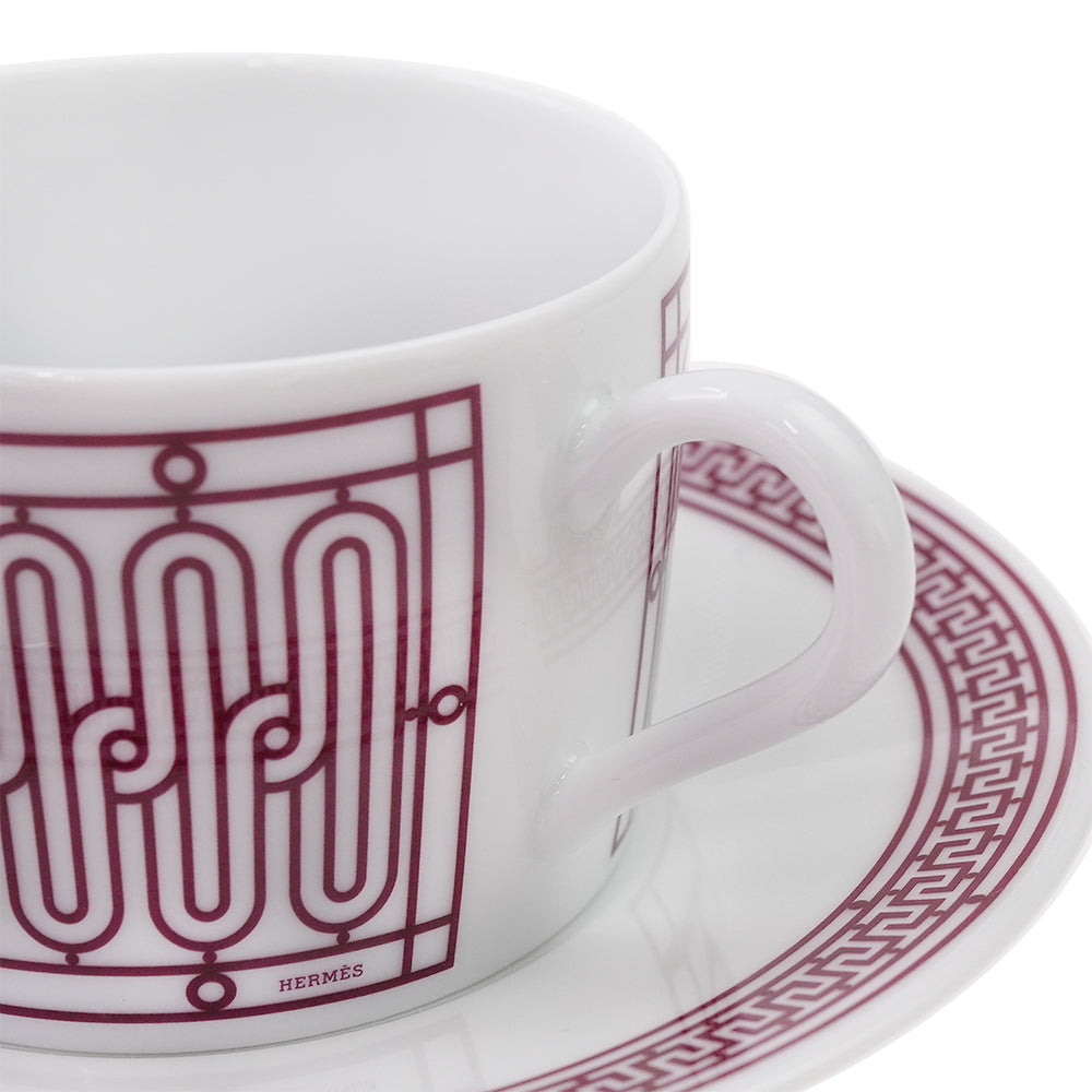 エルメス (HERMES) H（アッシュ）デコ ティーカップ&ソーサー ペア 120ml