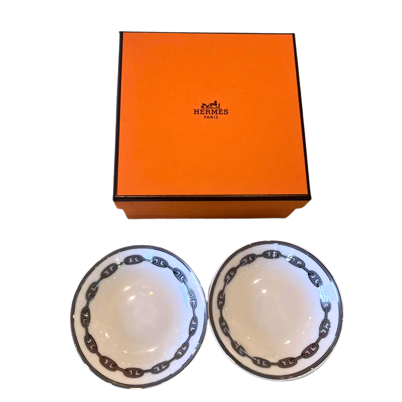 エルメス (HERMES) シェーヌダンクル プラチナ ソイディッシュ 10cm ペア