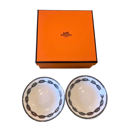 エルメス (HERMES) シェーヌダンクル プラチナ ソイディッシュ 10cm ペア