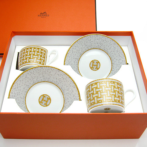 エルメス (HERMES) モザイク 24 ティーカップ＆ソーサーペア