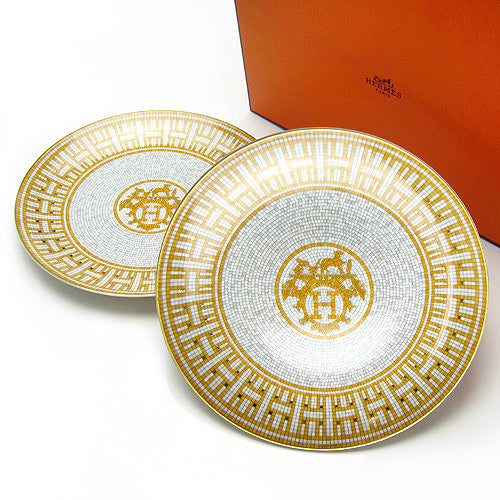 エルメス (HERMES) モザイク 24 ゴールド プレート 21cm 035007P 箱汚れあり