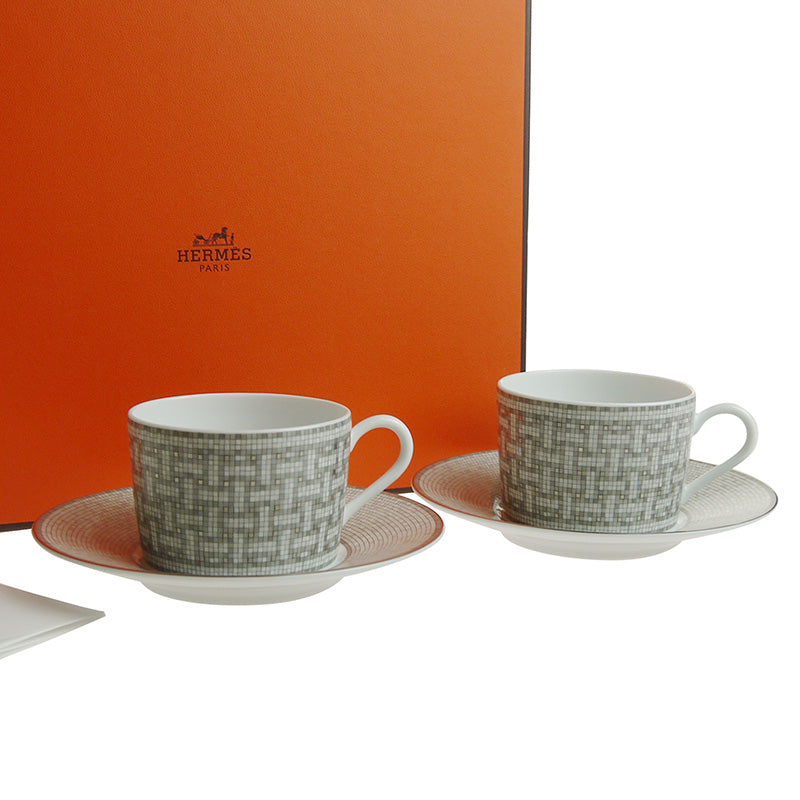 エルメス (HERMES) モザイク 24 ティーカップ＆ソーサーペア