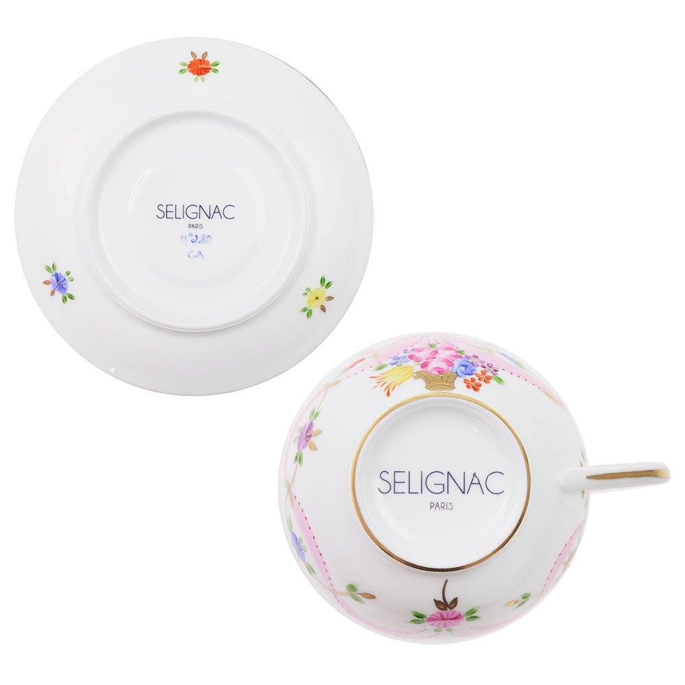 ロールセリニャック (Laure Selignac) マリーアントワネット ラウンド ティーカップ＆ソーサー