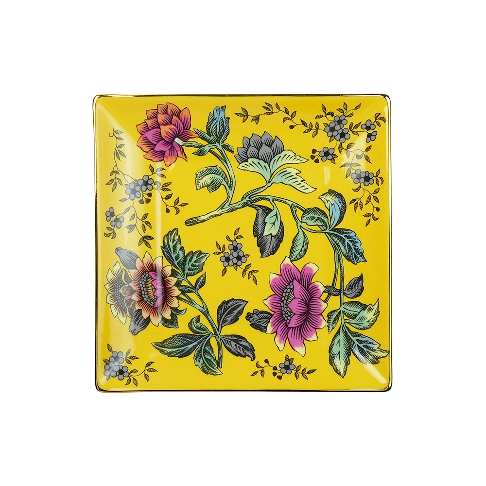 ウェッジウッド (WEDGWOOD) ワンダーラスト イエロートンキン ギフトトレイ 14.5cm