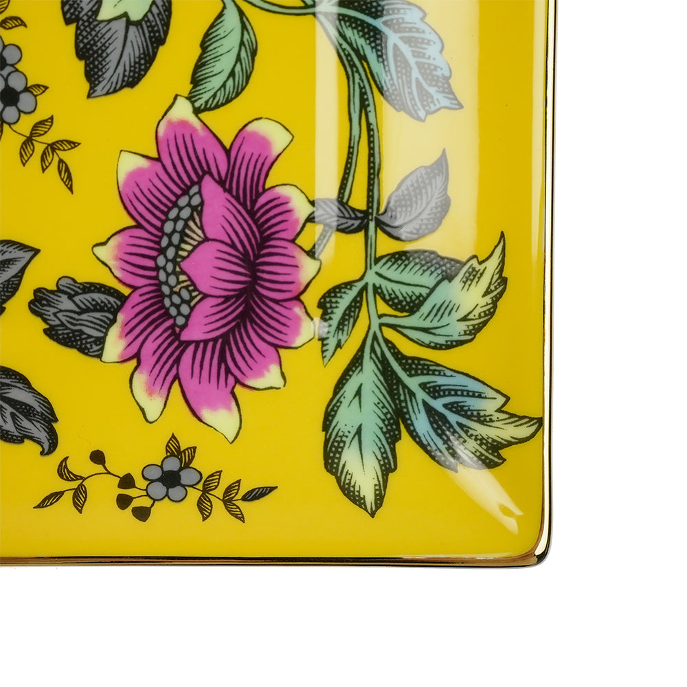 ウェッジウッド (WEDGWOOD) ワンダーラスト イエロートンキン ギフトトレイ 14.5cm