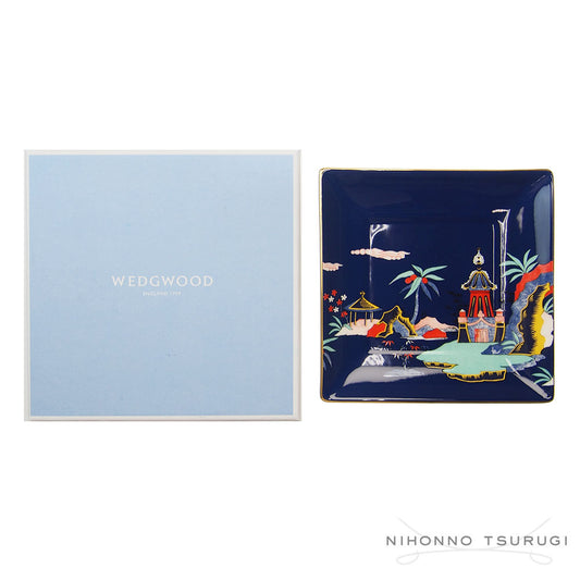 ウェッジウッド (WEDGWOOD) ワンダーラスト ブルーパゴダ ギフトトレイ 14.5cm