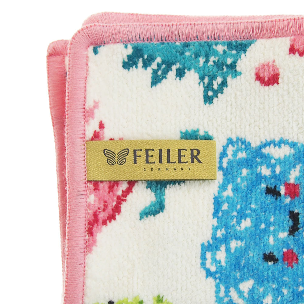 フェイラー (FEILER) ドゥードゥルズ タオルハンカチ ラズベリー 25×25