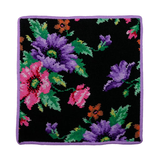 フェイラー (FEILER) ポピー ウォッシュクロス 30×30cm ブラック／バイオレット