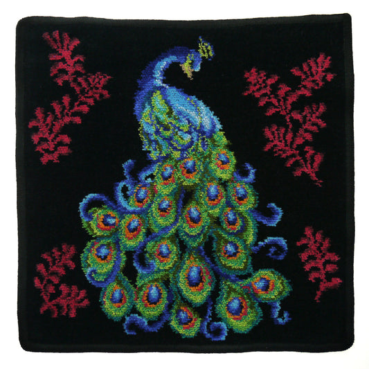 フェイラー ピーコック ブラック タオルハンカチ 30cm