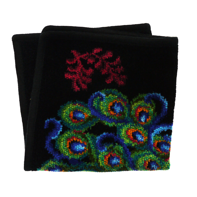 フェイラー ピーコック ブラック タオルハンカチ 30cm