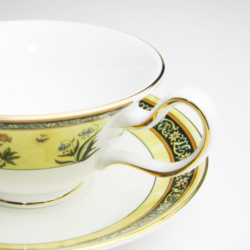 【イギリス製】ウェッジウッド (WEDGWOOD) インディア ティーカップ&ソーサー ピオニー 200cc
